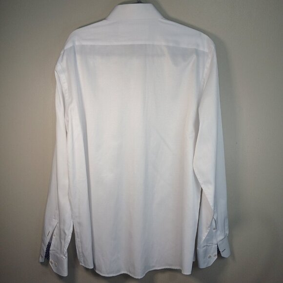 COOGI CLASSIC BUTTON UP LONG SLEEVE WHITE, DRESS SHIRT, MENS XL, - Picture 9 of 9